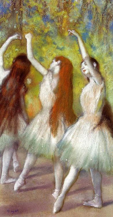 Edgar Degas Dancers in Green
